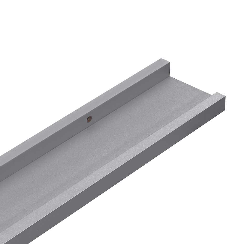 2 db szürke MDF szegélypolc képkeretekhez 80 x 9 x 3 cm