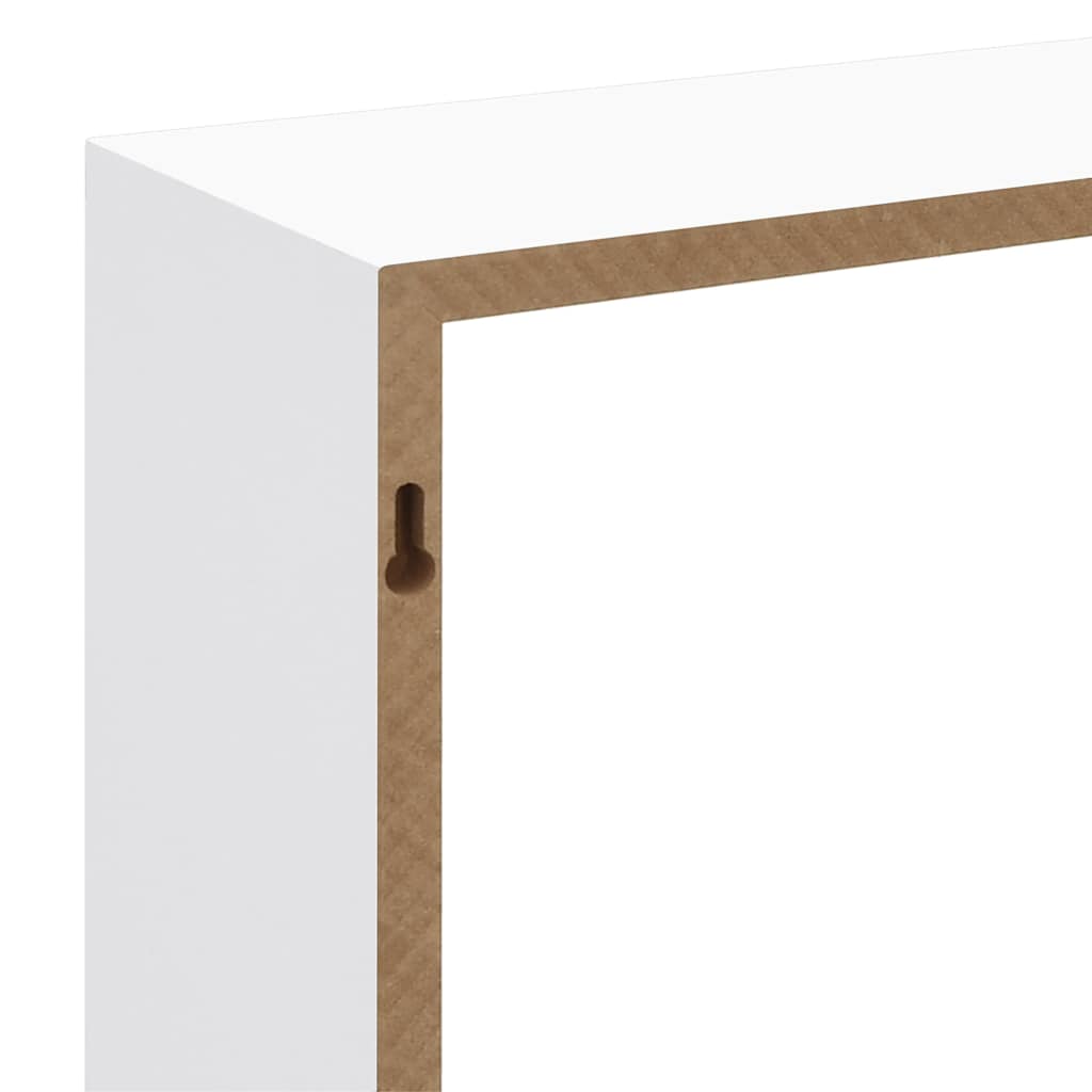 3 db fehér MDF fali kockapolc