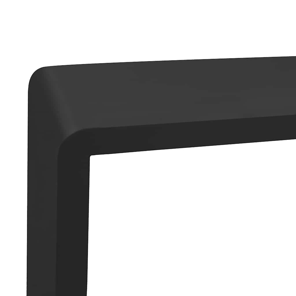 3 db fekete MDF fali kockapolc