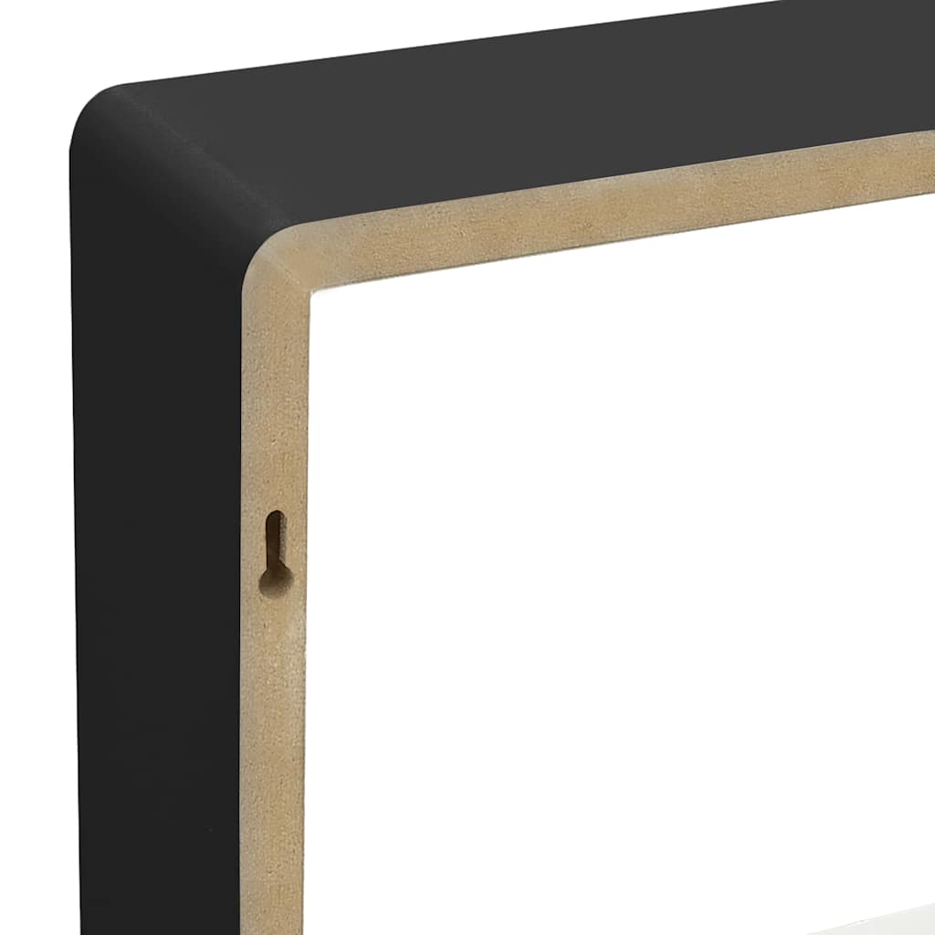 3 db fekete MDF fali kockapolc