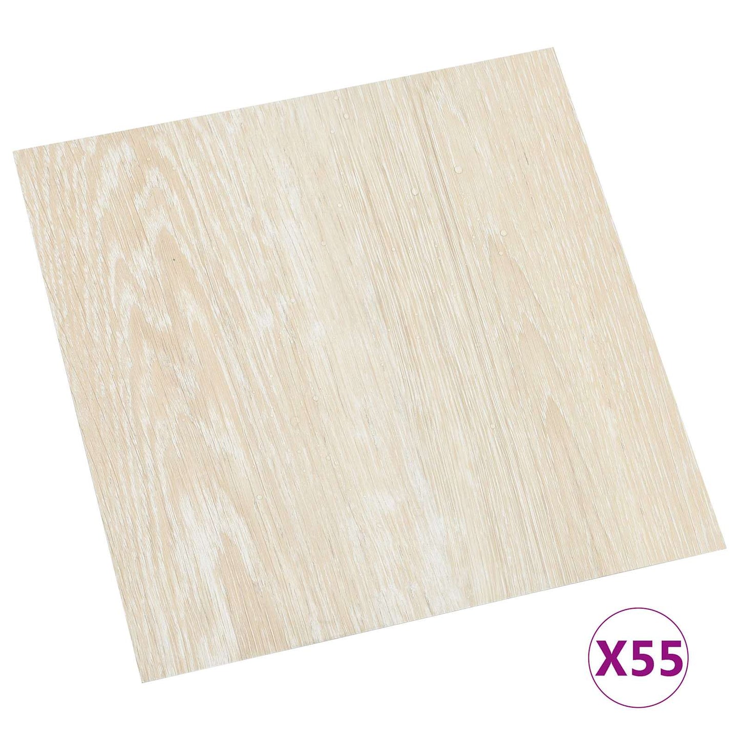Padlódeszkák 5,11 m² 55 pcs PVC Fehér és Bézs