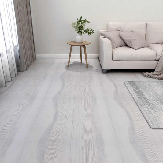 Padlódeszkák 5,11 m² 55 pcs PVC Fehér és Világosszürke