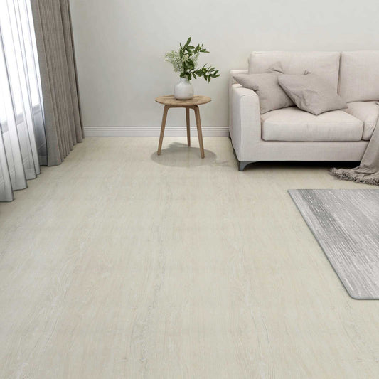 Padlódeszkák 5,11 m² 55 pcs PVC Krémfehér