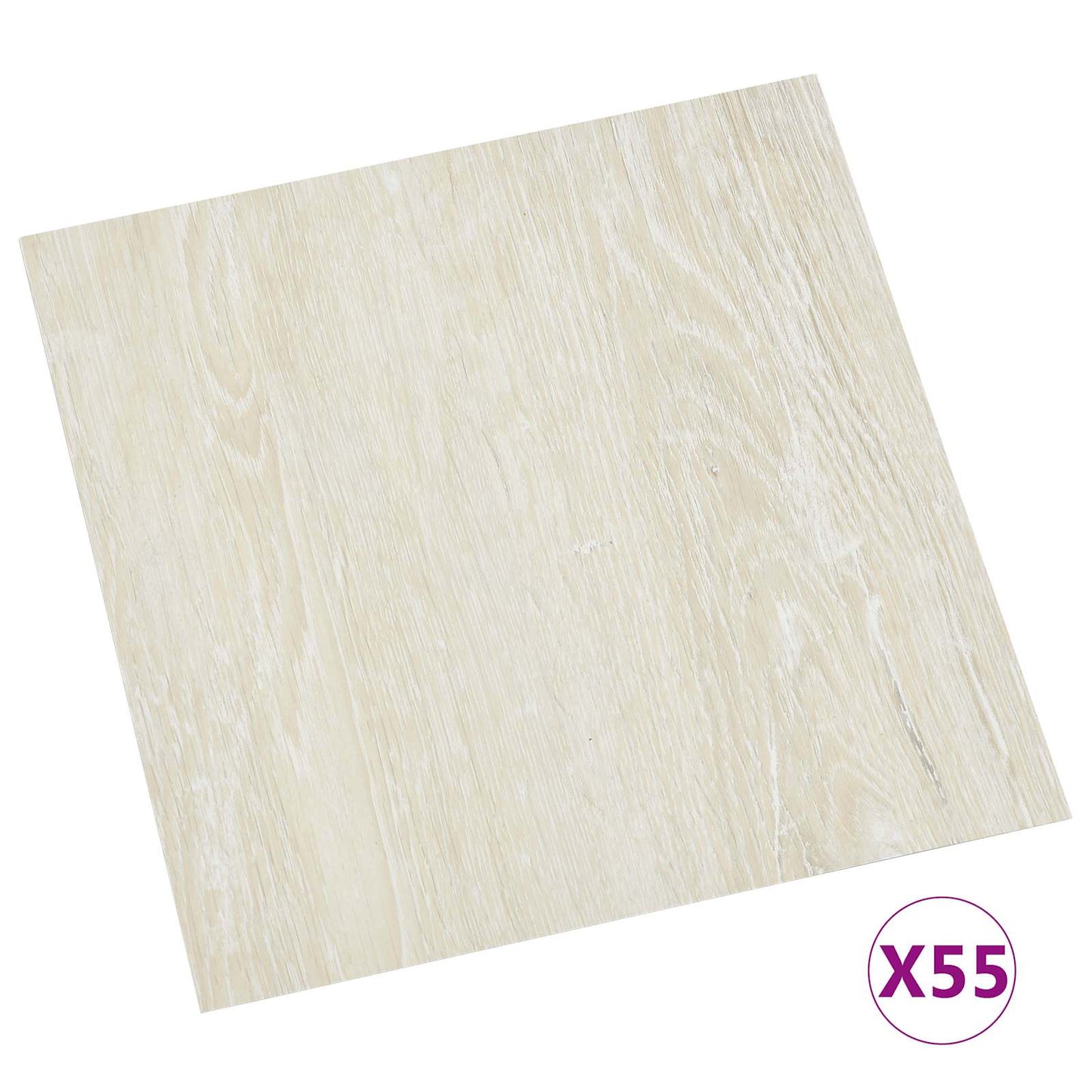 Padlódeszkák 5,11 m² 55 pcs PVC Krémfehér