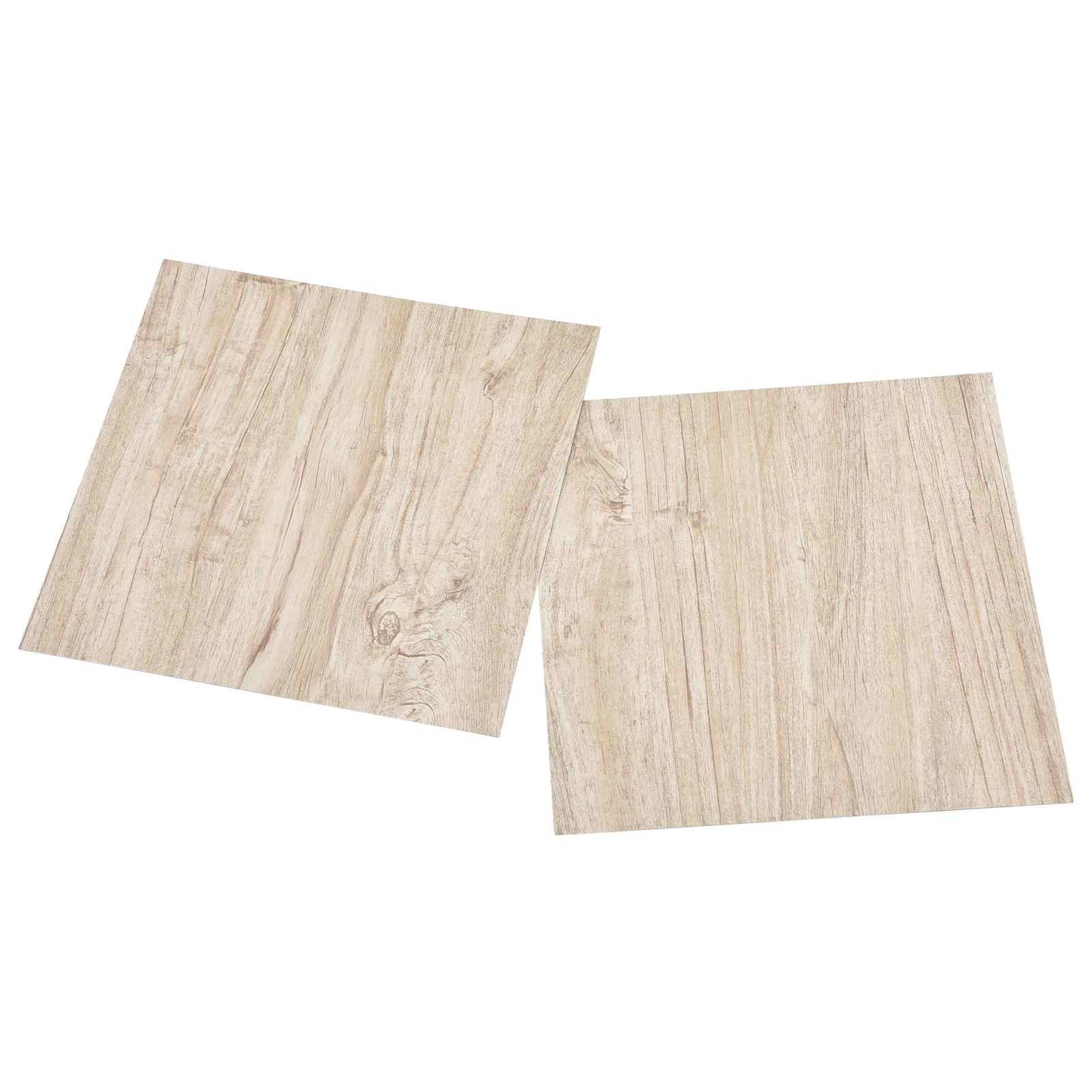 Padlódeszkák 5,11 m² 55 pcs PVC Fehér és fa szín