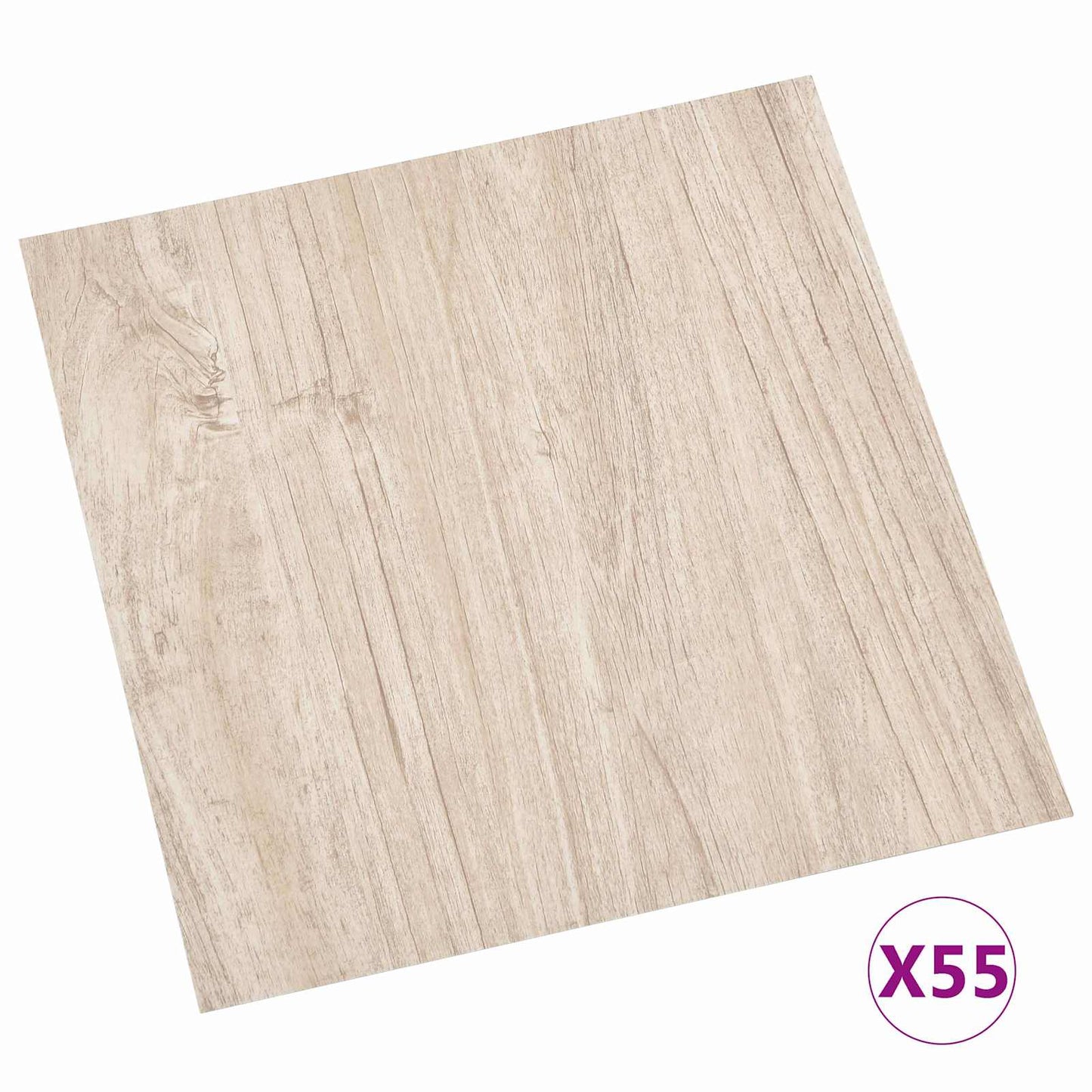Padlódeszkák 5,11 m² 55 pcs PVC Fehér és fa szín