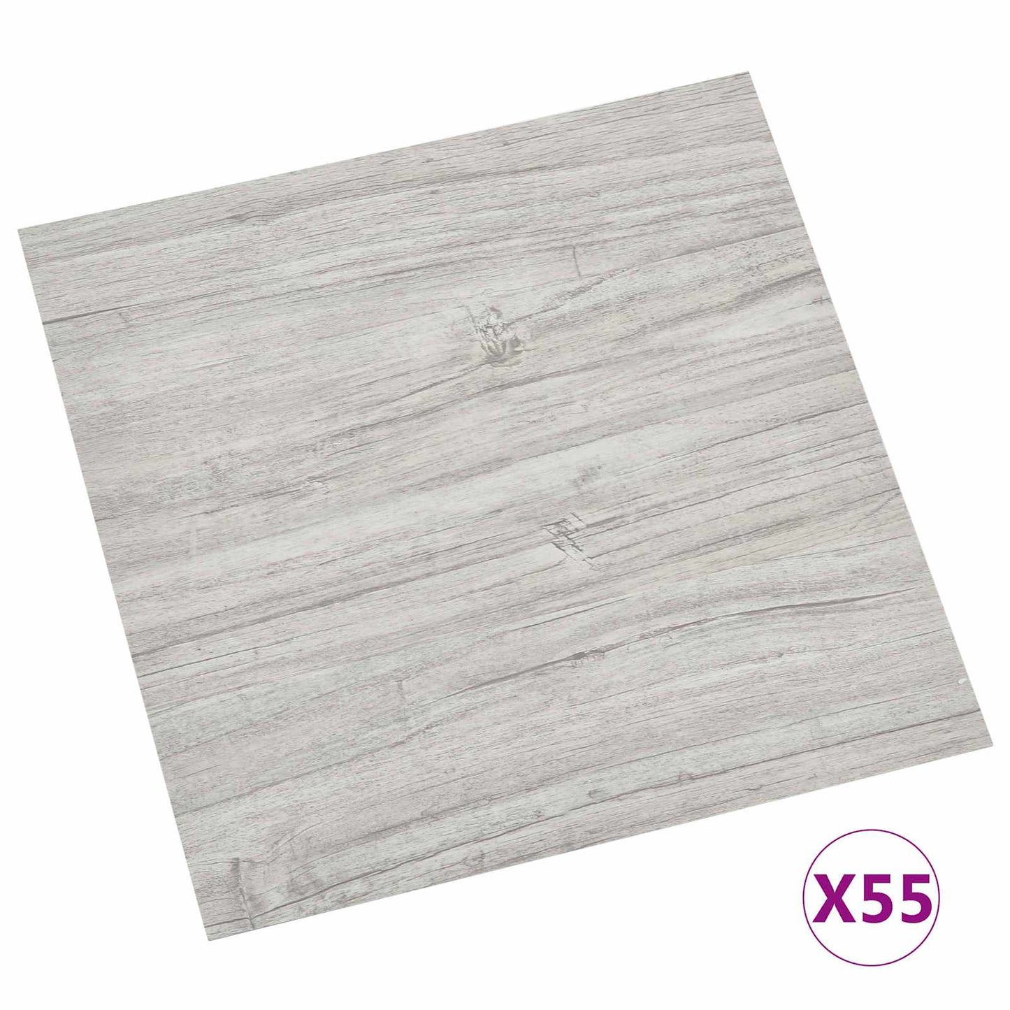 Padlódeszkák 5,11 m² 55 pcs PVC Szürke és Fa