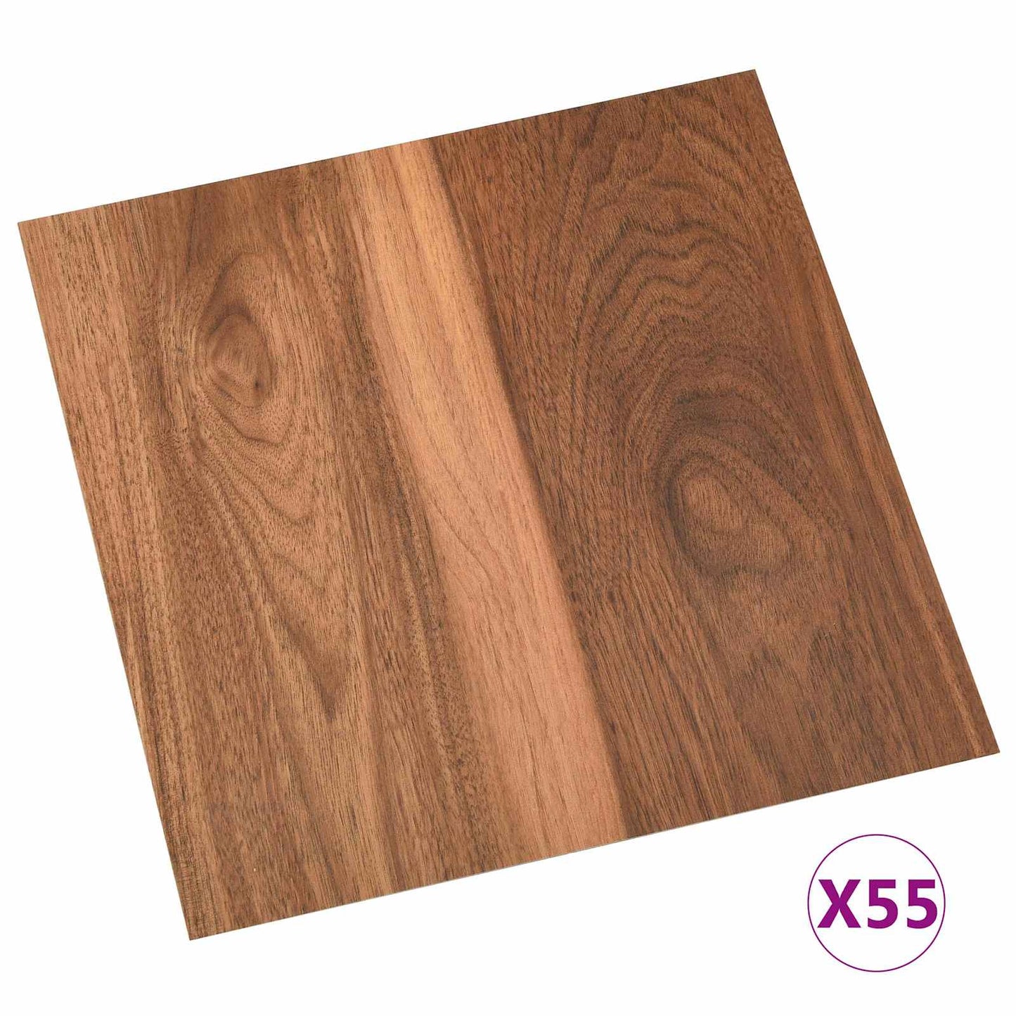 Padlódeszkák 5,11 m² 55 pcs PVC Sötét fa
