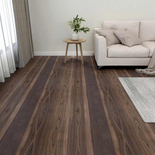 Padló Deszkák 55 pcs Sötét Barna 5,11 m² PVC