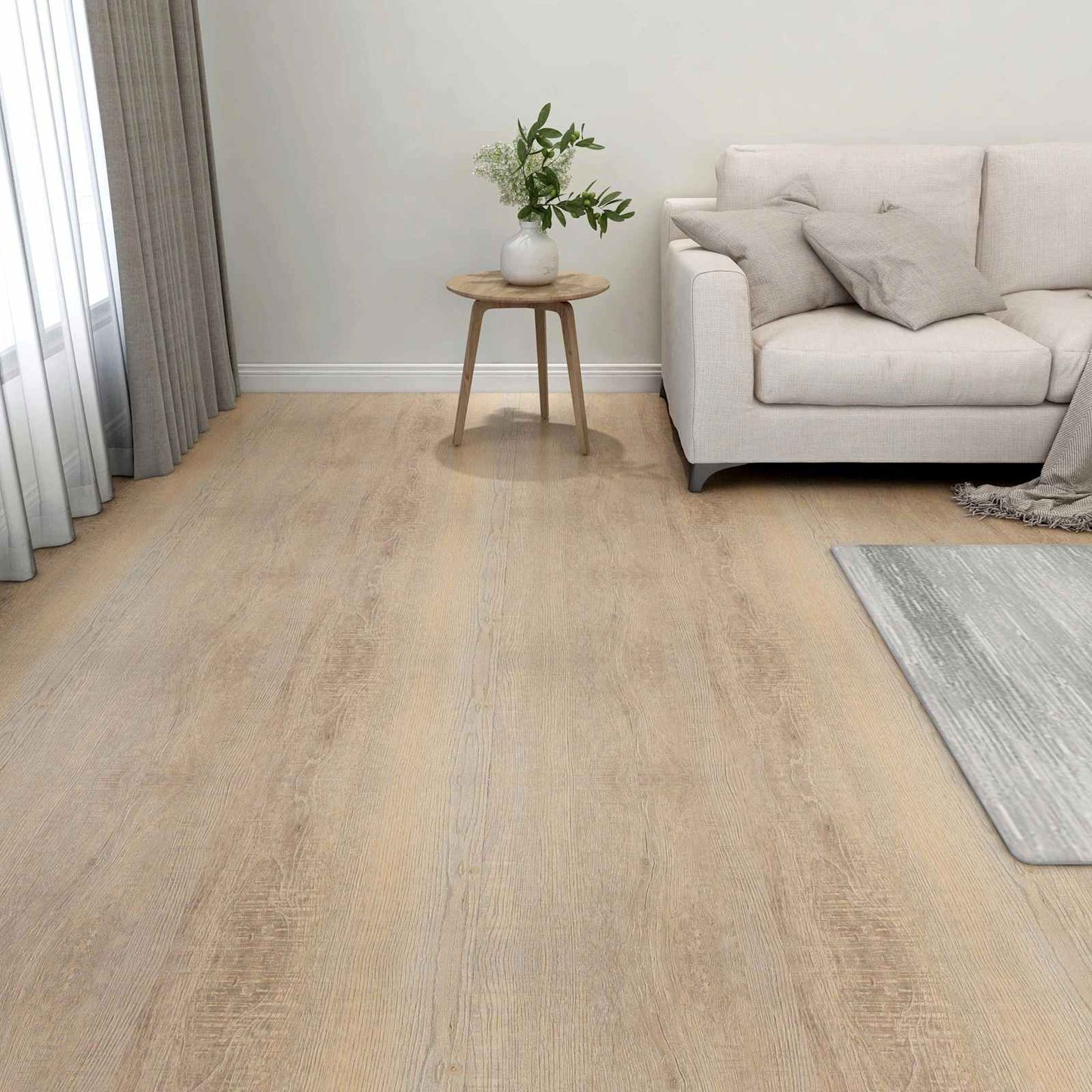 Padlódeszkák 5,11 m² 55 pcs PVC Világos Szürke, Sötét Barna