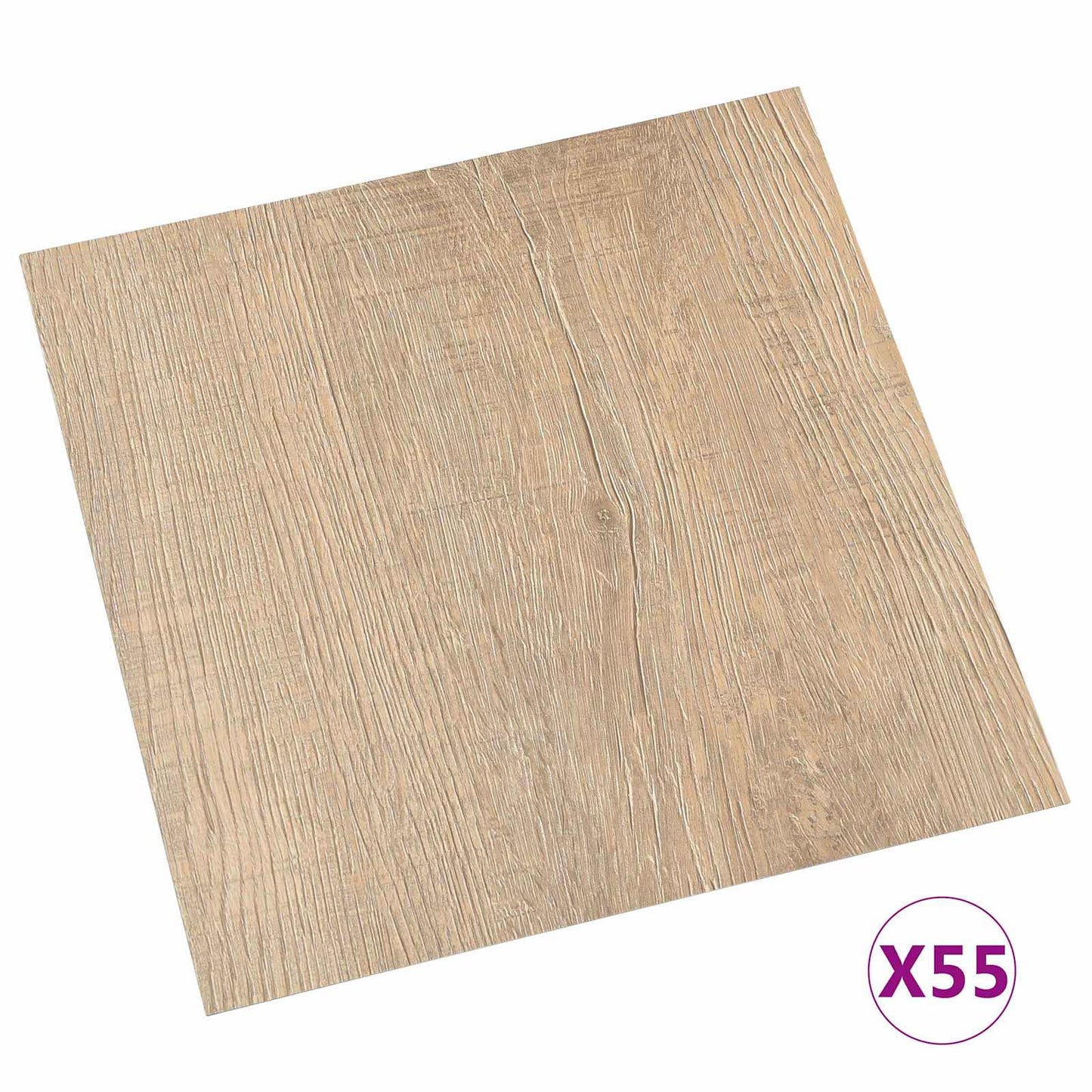 Padlódeszkák 5,11 m² 55 pcs PVC Világos Szürke, Sötét Barna