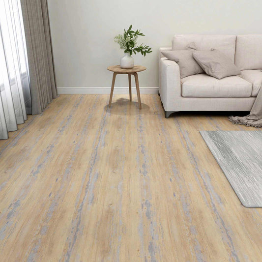 Padlódeszkák 5,11 m² 55 pcs PVC Barna és Szürke