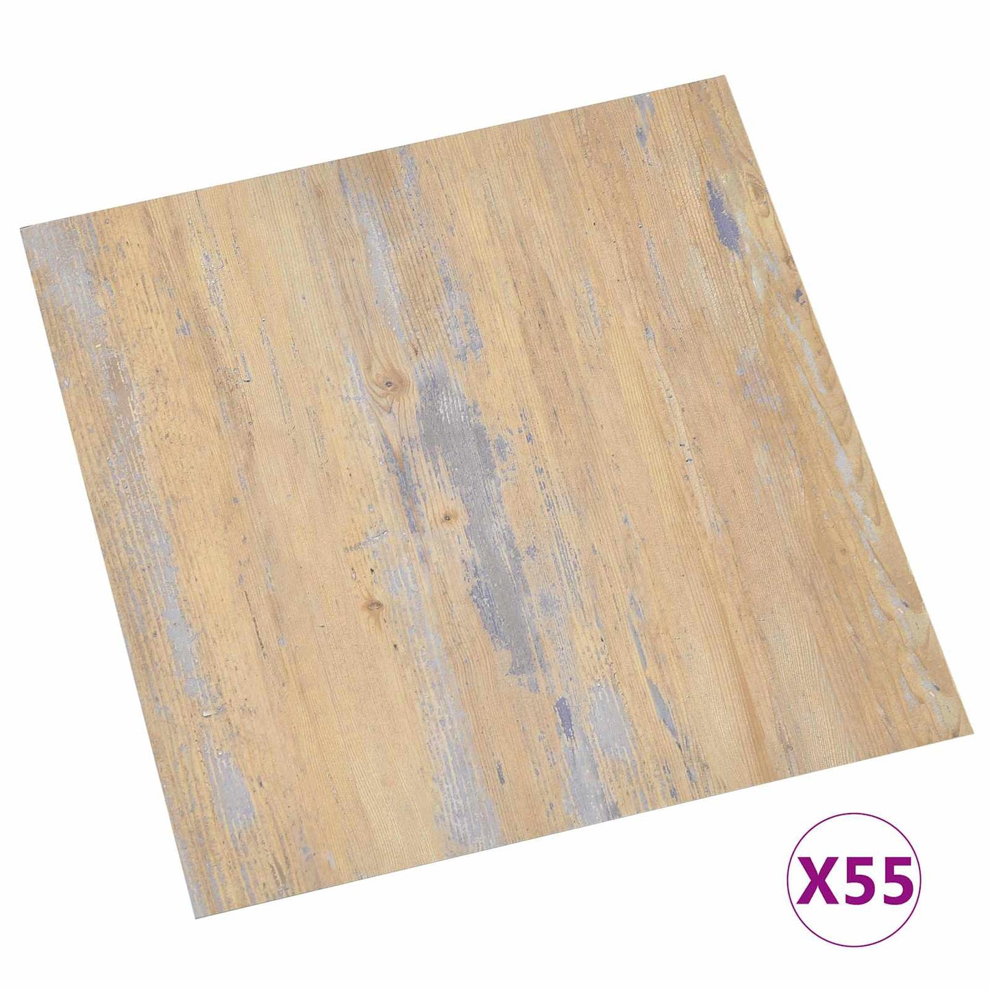 Padlódeszkák 5,11 m² 55 pcs PVC Barna és Szürke