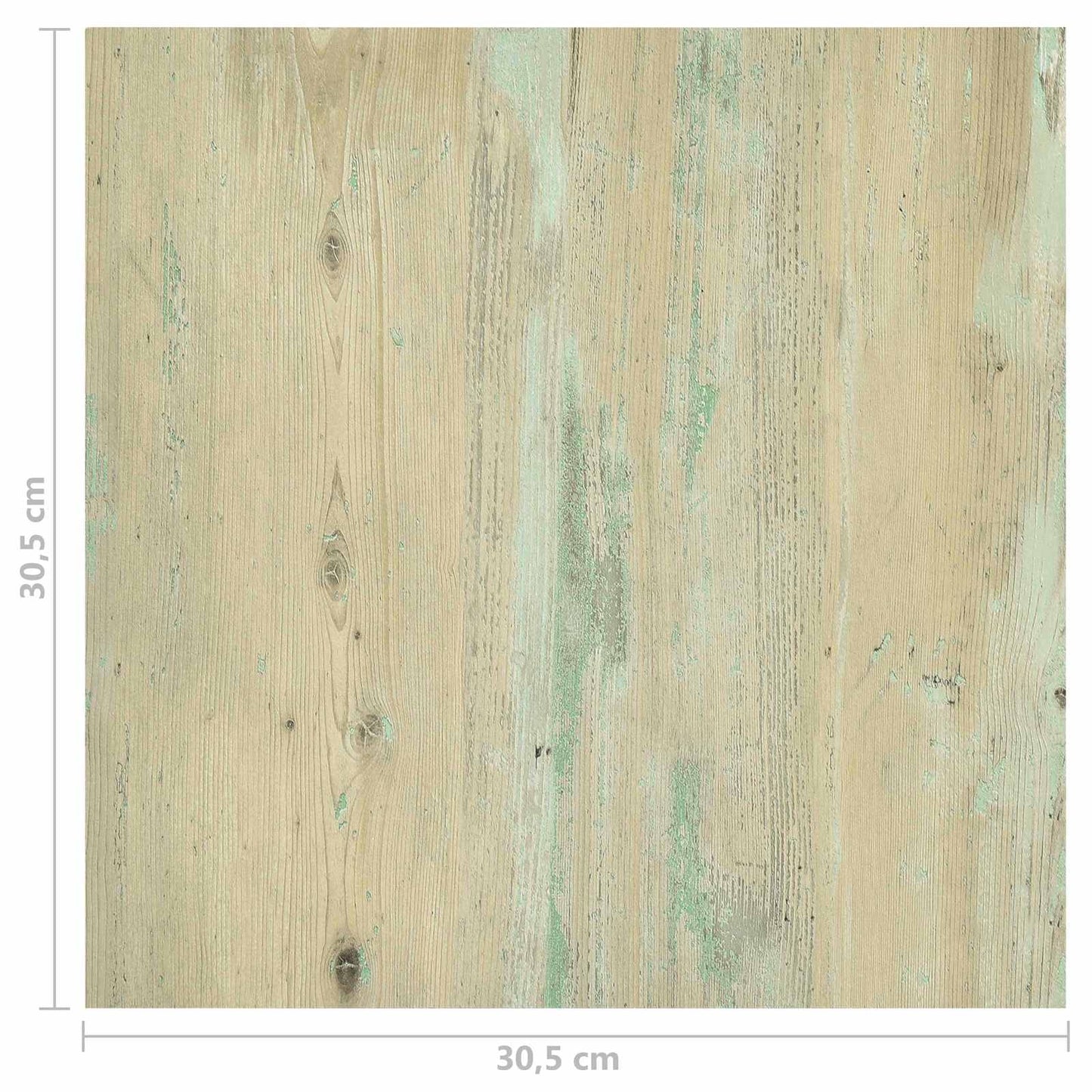 Padlódeszkák 5,11 m² 55 pcs PVC Fehér és Világosbarna