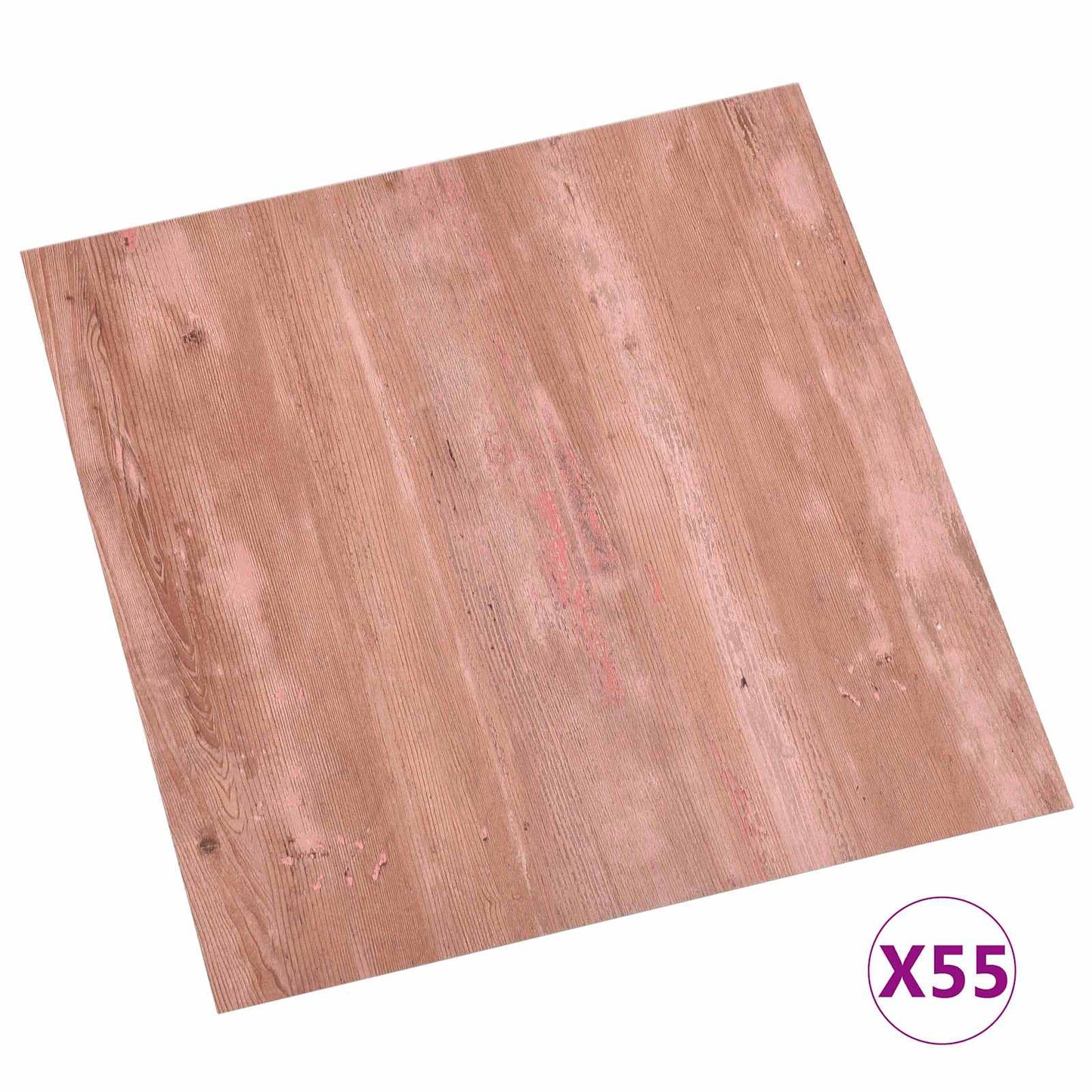 Padló Deszkák 55 pcs Piros 5,11 m² PVC
