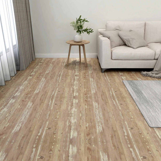 Padlódeszkák 5,11 m² 55 pcs PVC Krém és Világos Barna