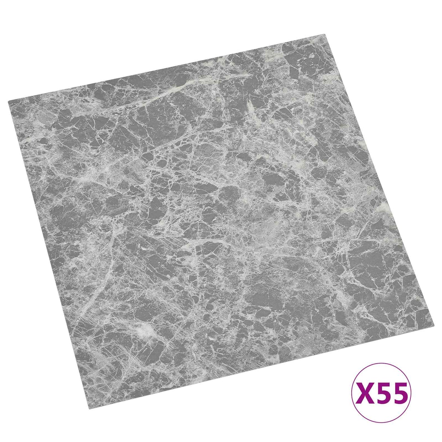 Padlódeszkák 5,11 m² 55 pcs PVC Szürke