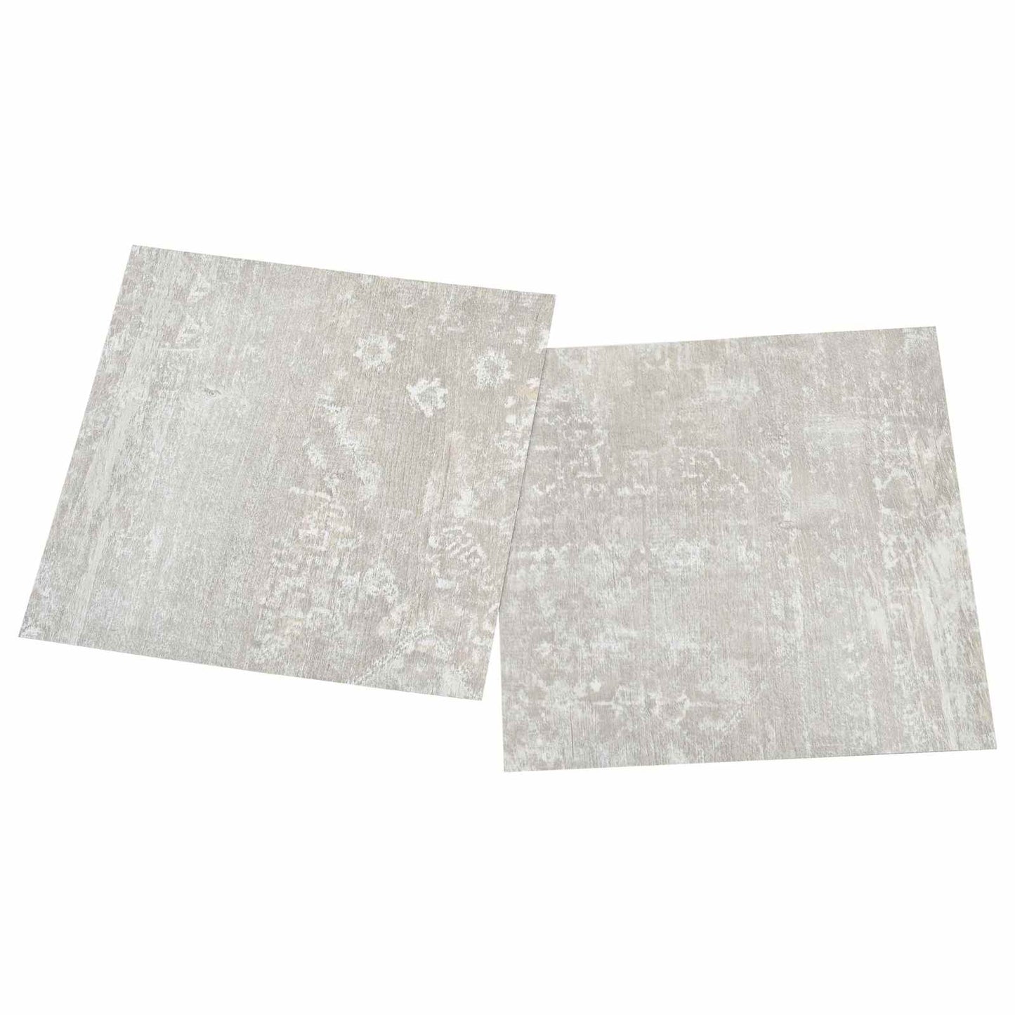 Padlódeszkák 5,11 m² 55 pcs PVC Fehér és Fa
