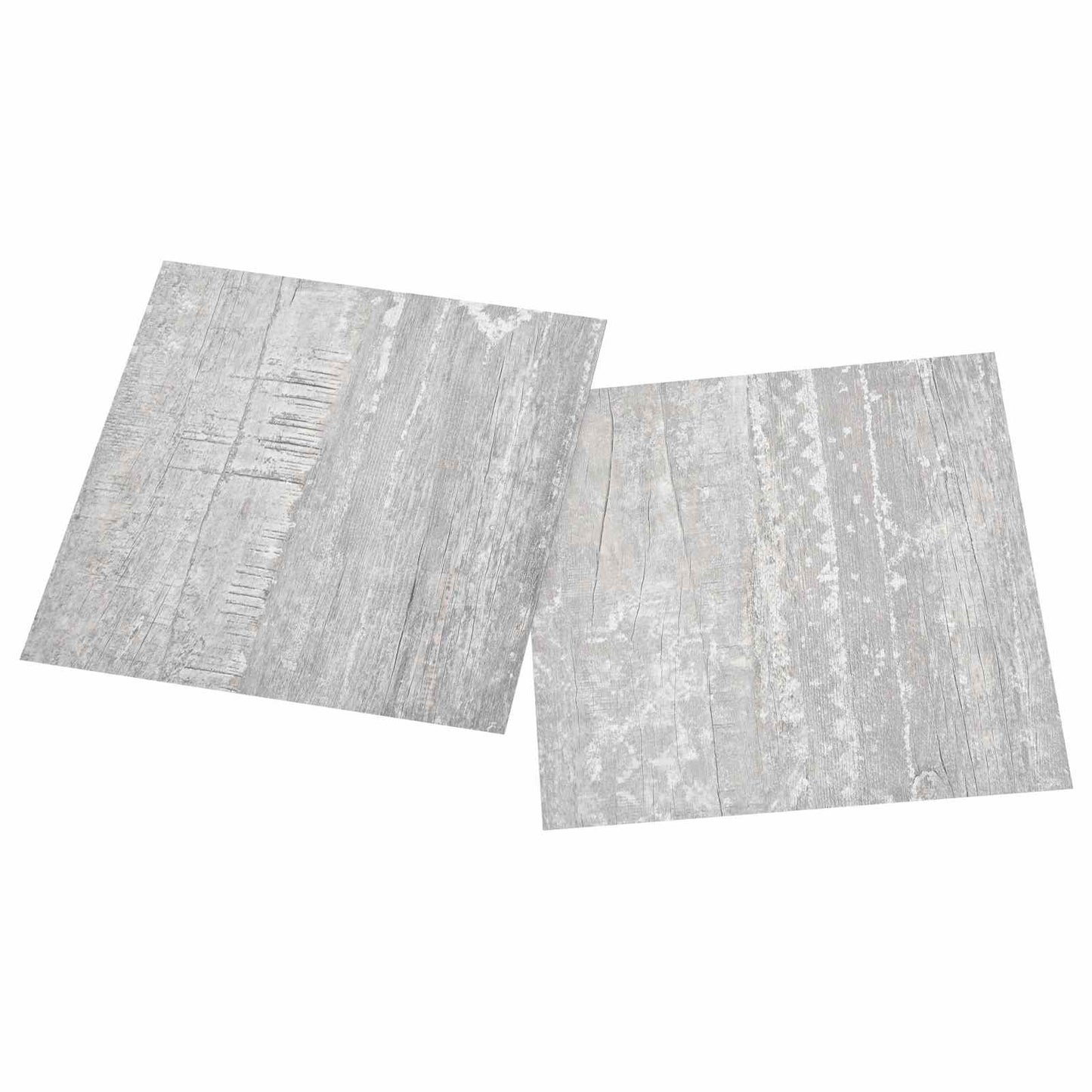 Padlódeszkák 5,11 m² 55 pcs PVC Világosszürke és fehér