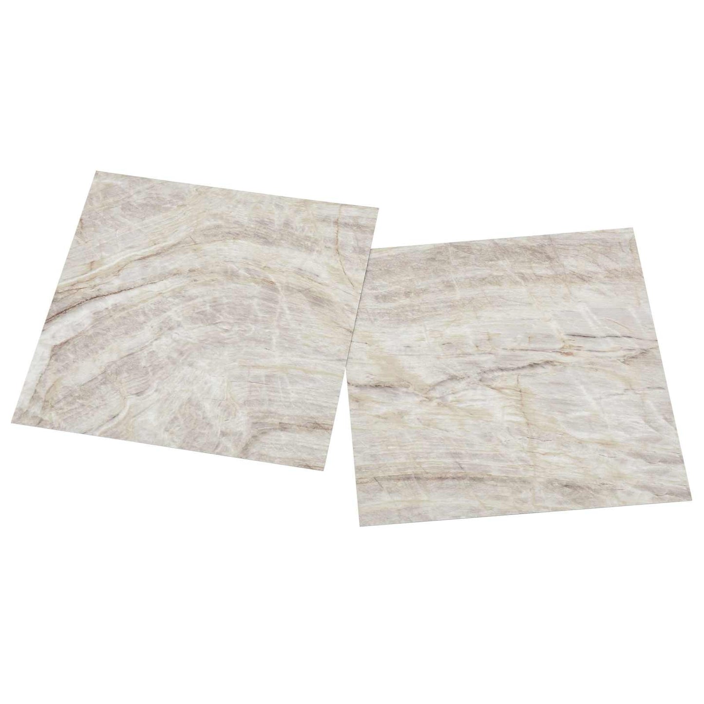 Padlódeszkák 5,11 m² 55 pcs PVC Barna és Bézs