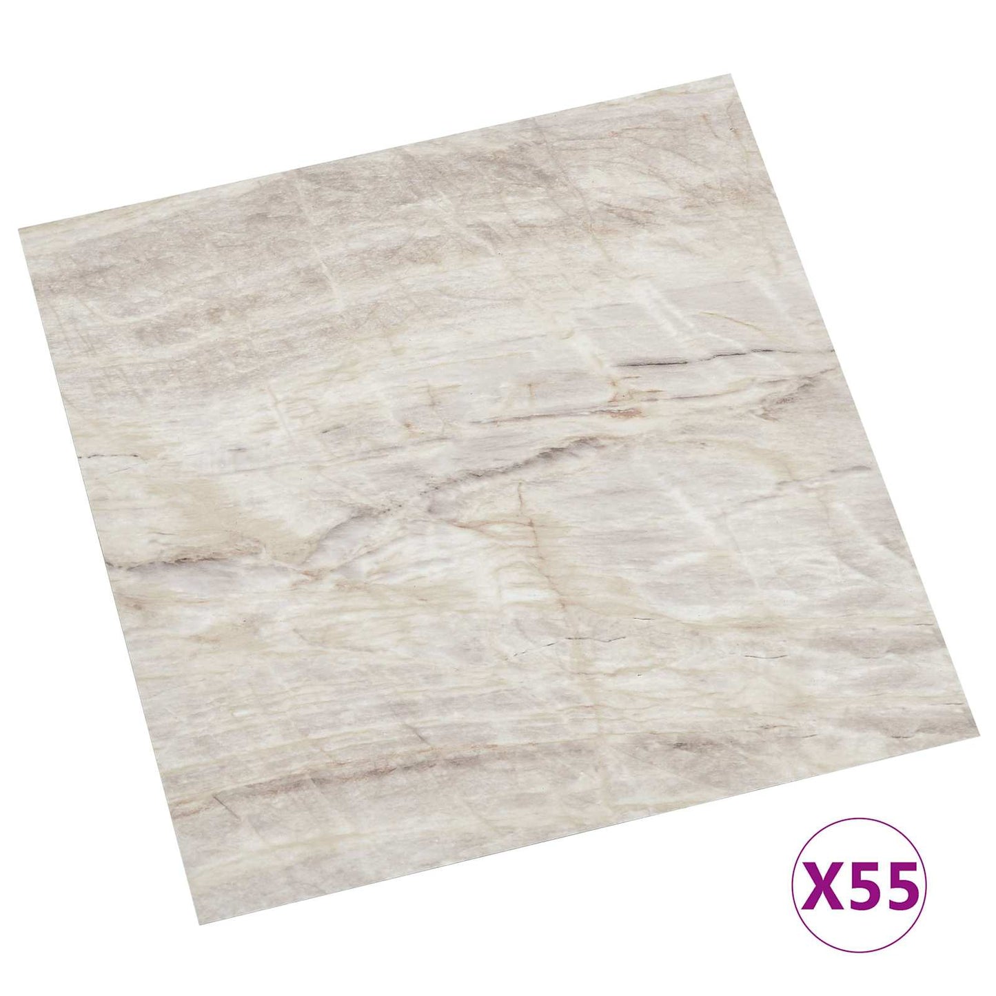 Padlódeszkák 5,11 m² 55 pcs PVC Barna és Bézs