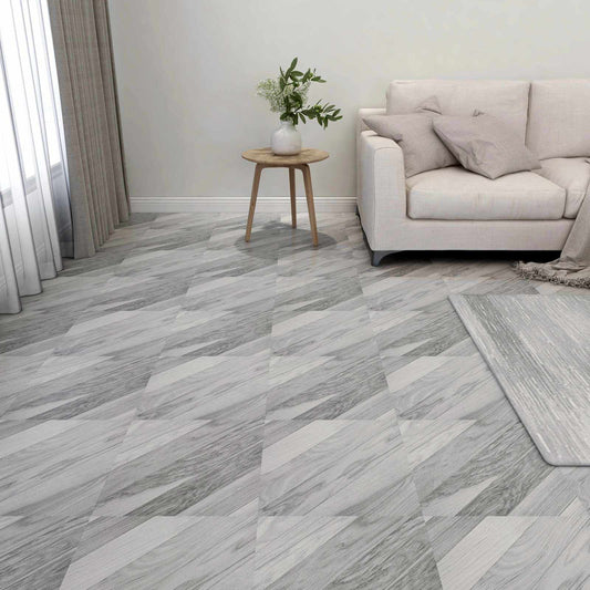 Padlódeszkák 55 pcs Szürke 5,11 m² PVC