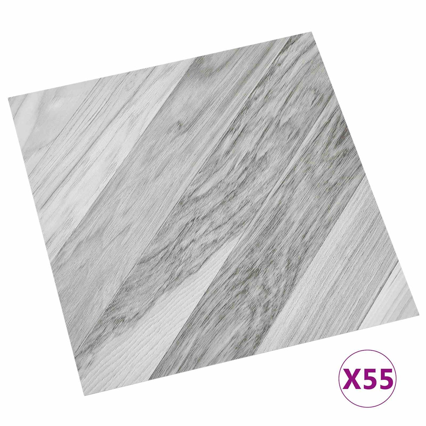 Padlódeszkák 55 pcs Szürke 5,11 m² PVC