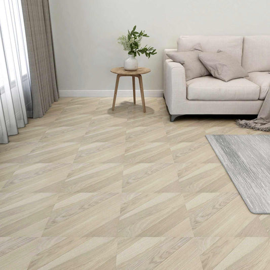 Padlódeszkák 55 pcs Bézs 5,11 m² PVC