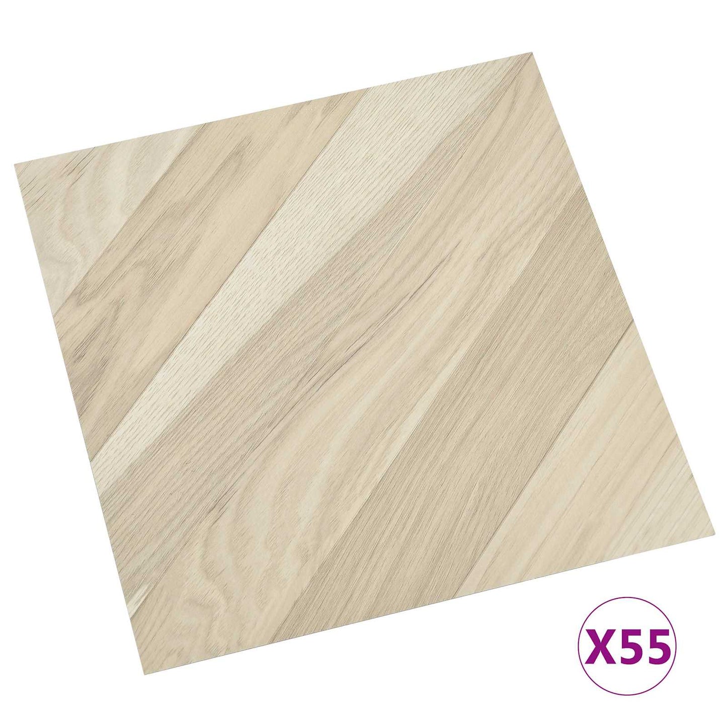 Padlódeszkák 55 pcs Bézs 5,11 m² PVC