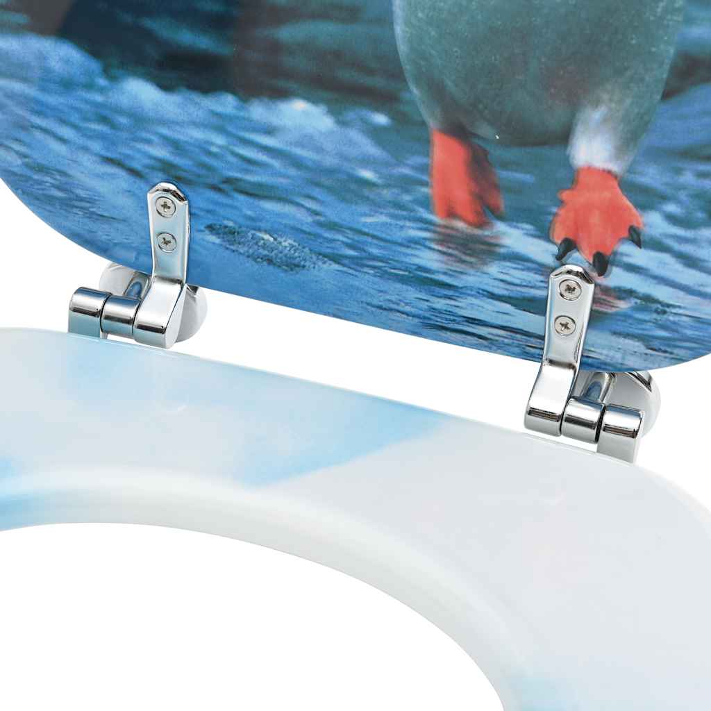 2 db pingvinmintás MDF WC-ülőke fedéllel