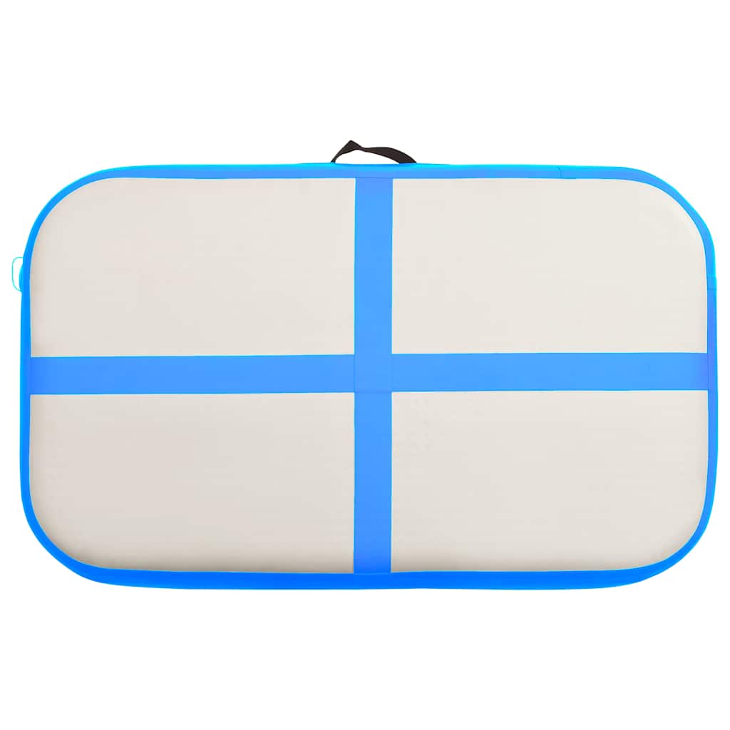kék PVC felfújható tornamatrac pumpával 60 x 100 x 15 cm