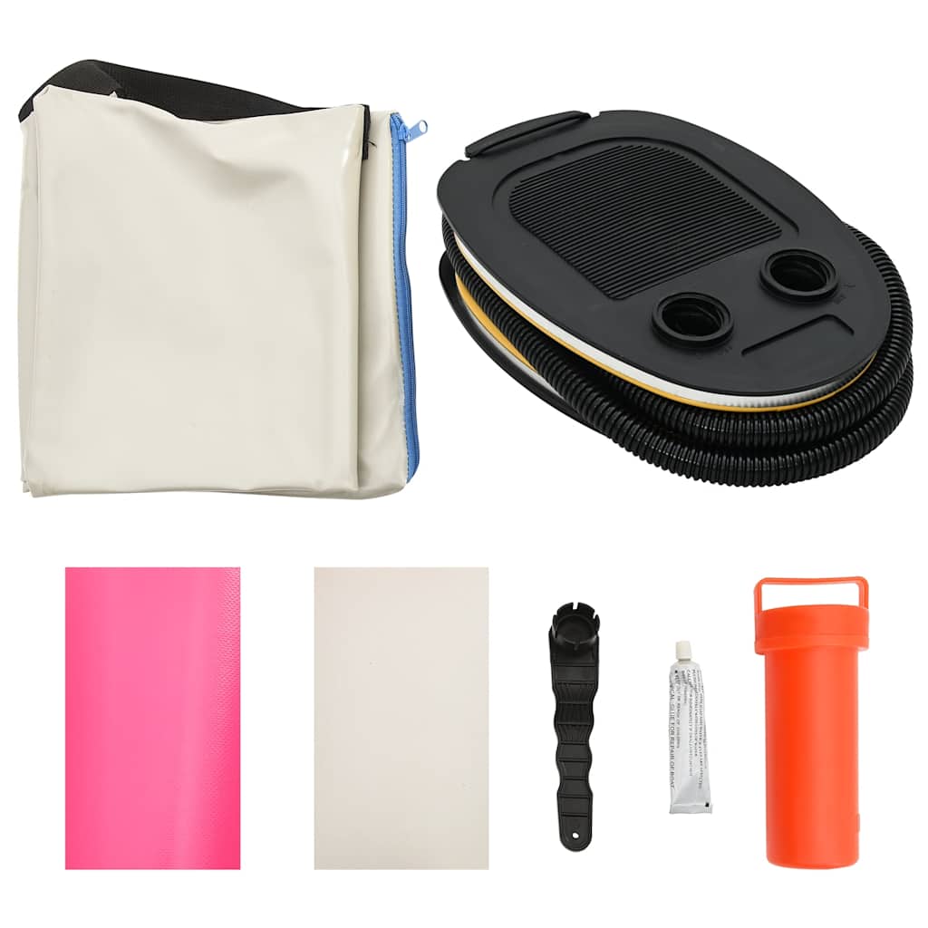 rózsaszín PVC felfújható tornamatrac pumpával 60 x 100 x 20 cm
