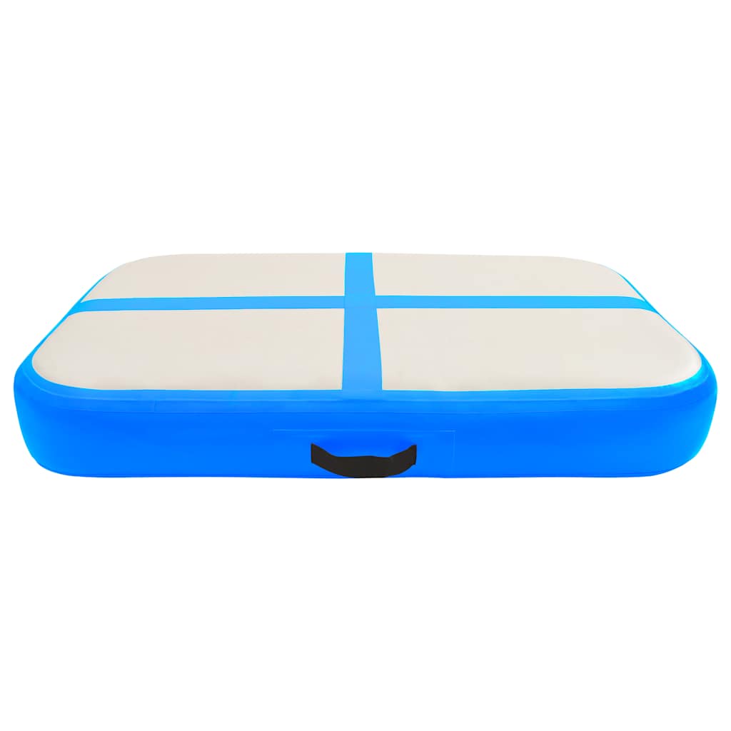 kék PVC felfújható tornamatrac pumpával 60 x 100 x 20 cm
