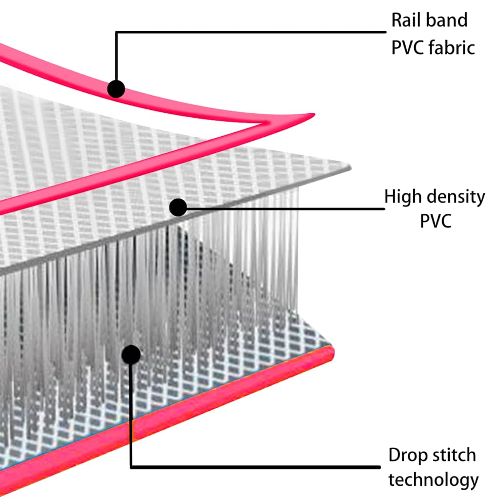 rózsaszín PVC felfújható tornamatrac pumpával 300 x 100 x 15 cm