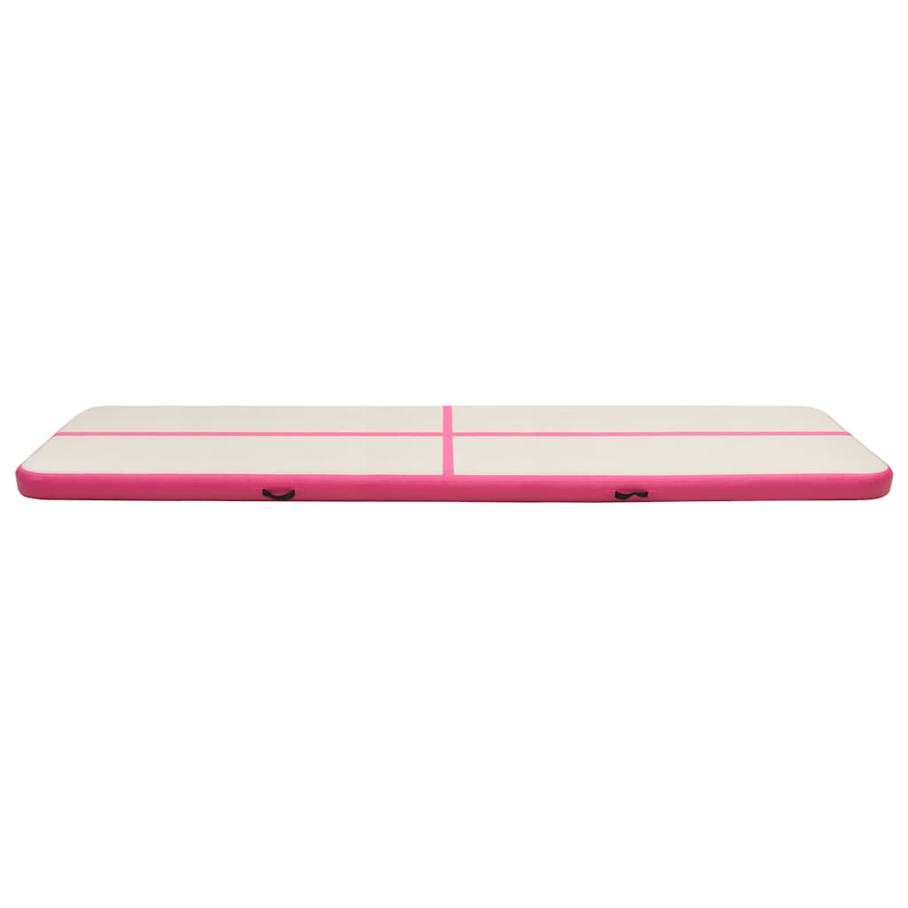 rózsaszín PVC felfújható tornamatrac pumpával 700 x 100 x 15 cm