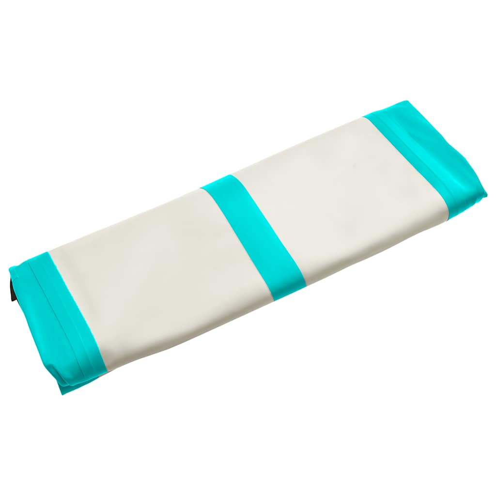 zöld PVC felfújható tornamatrac pumpával 700 x 100 x 15 cm