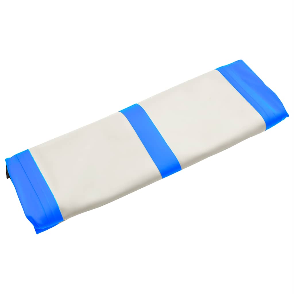 kék PVC felfújható tornamatrac pumpával 800 x 100 x 15 cm