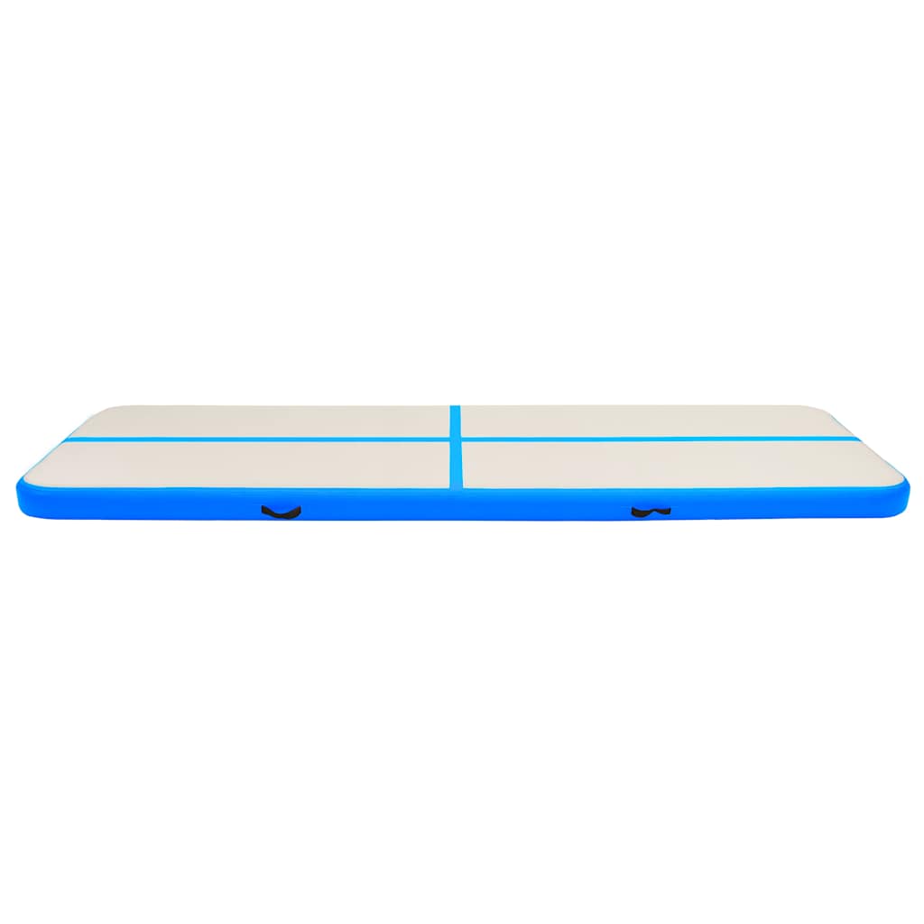 kék PVC felfújható tornamatrac pumpával 800 x 100 x 15 cm