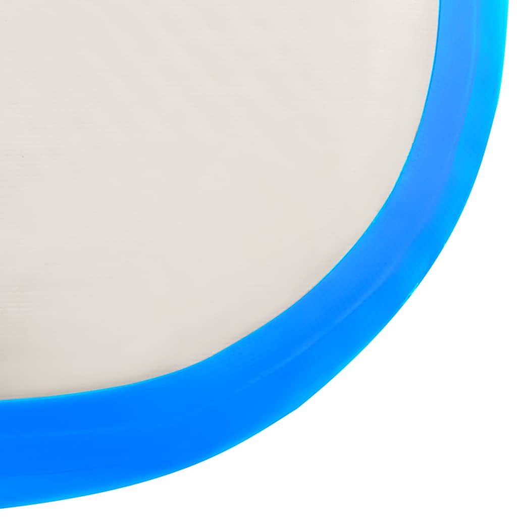 kék PVC felfújható tornamatrac pumpával 300 x 100 x 20 cm