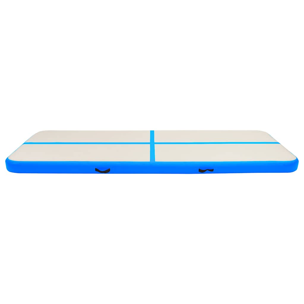 kék PVC felfújható tornamatrac pumpával 500 x 100 x 20 cm