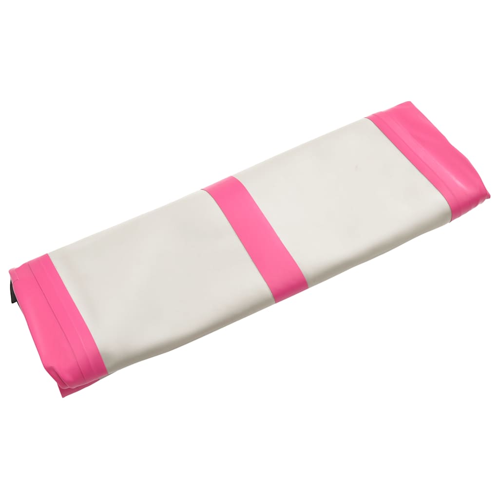rózsaszín PVC felfújható tornamatrac pumpával 800 x 100 x 20 cm