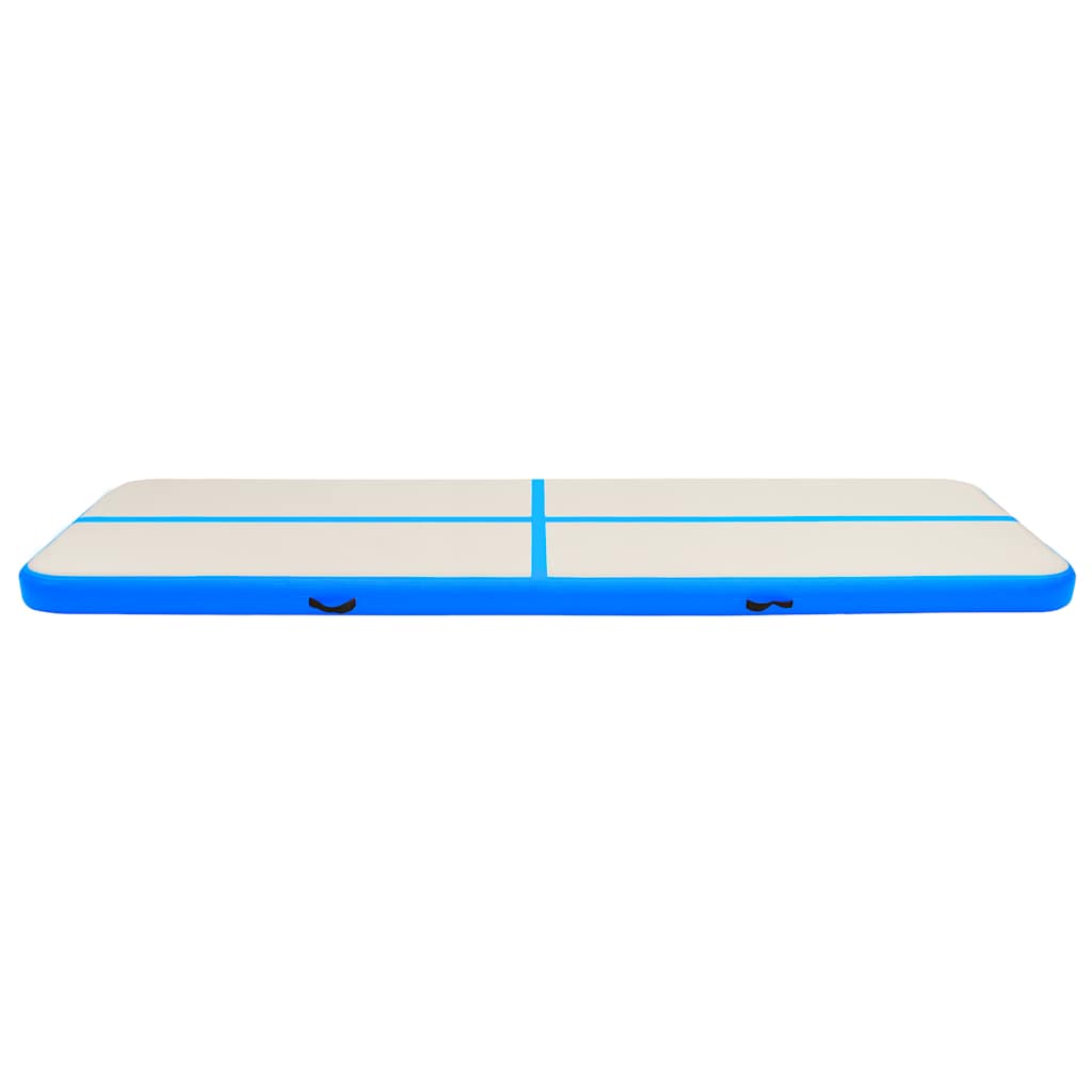 kék PVC felfújható tornamatrac pumpával 800 x 100 x 20 cm