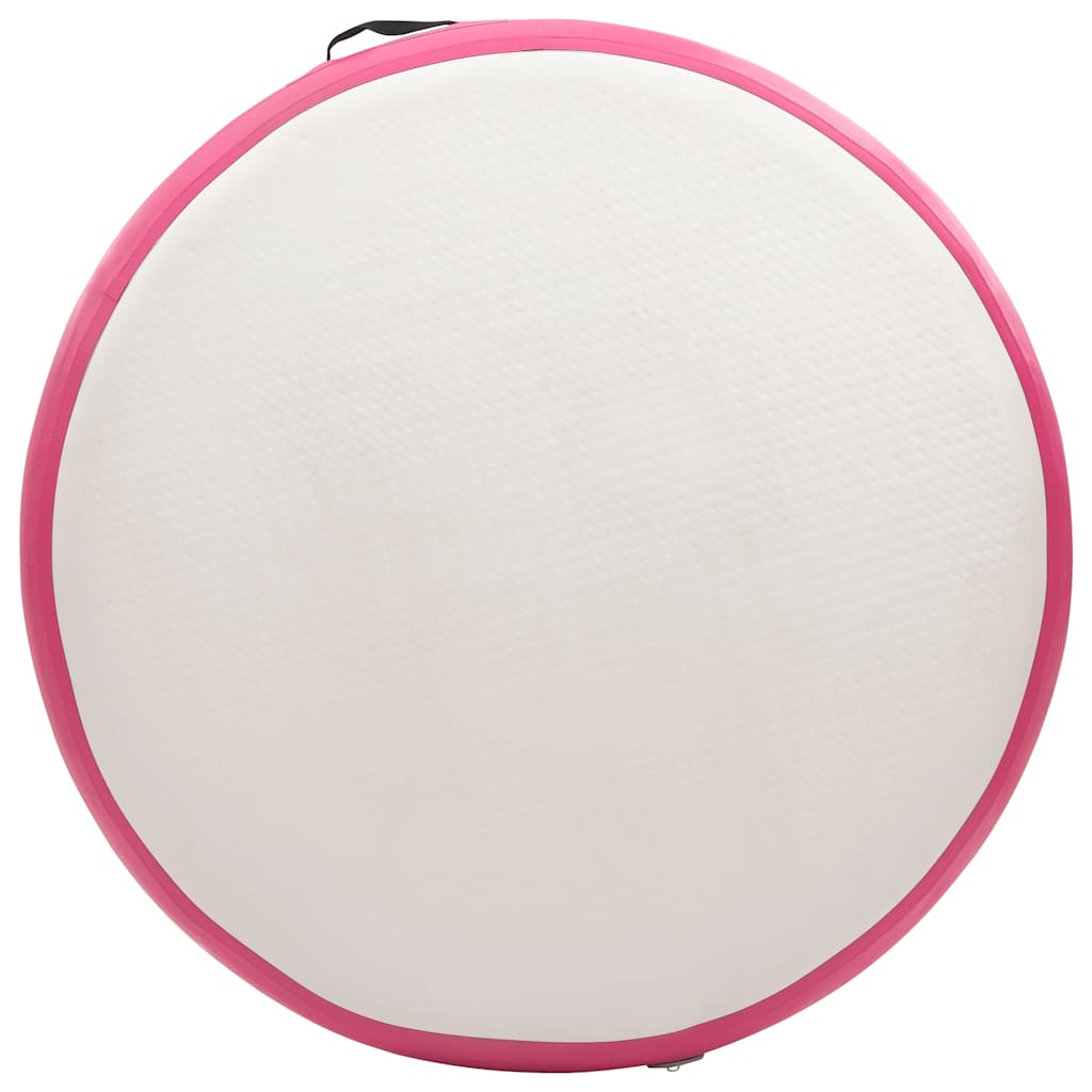 rózsaszín PVC felfújható tornamatrac pumpával 100 x 100 x 10 cm