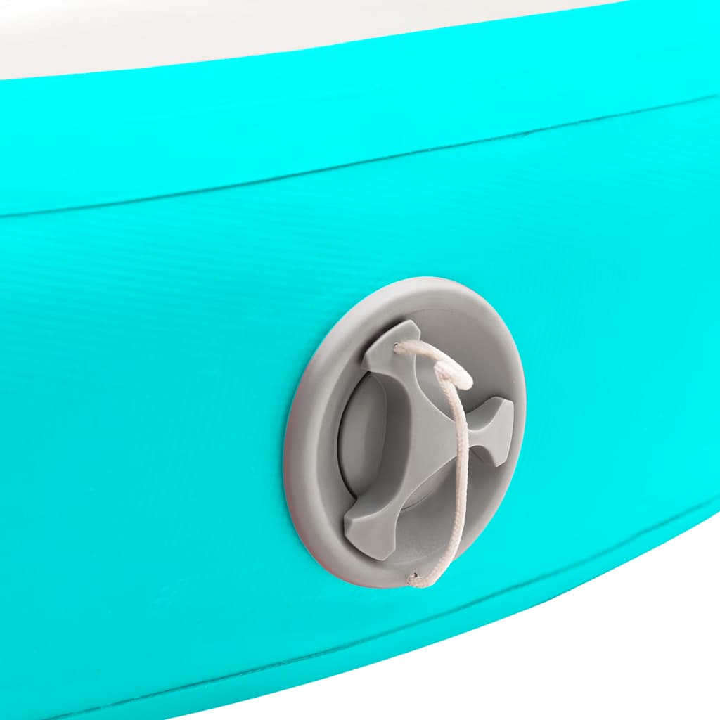 zöld PVC felfújható tornamatrac pumpával 100 x 100 x 10 cm