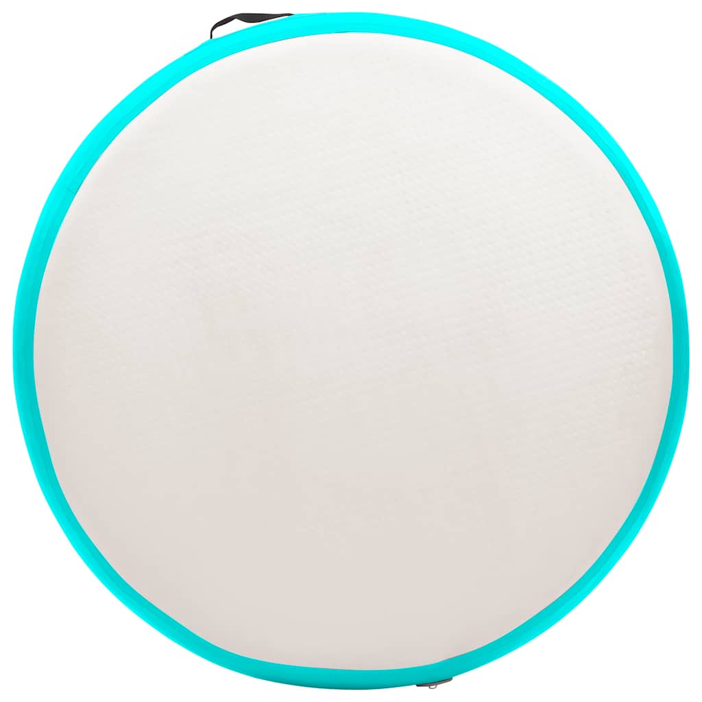 zöld PVC felfújható tornamatrac pumpával 100 x 100 x 20 cm