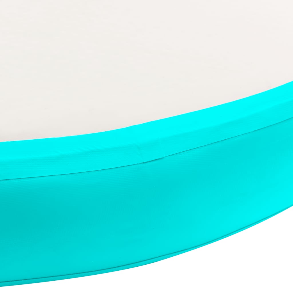zöld PVC felfújható tornamatrac pumpával 100 x 100 x 20 cm