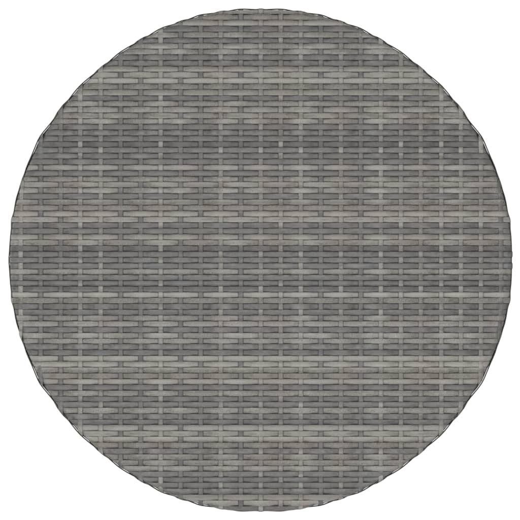 szürke polyrattan kerti asztal 70 x 70 x 73 cm
