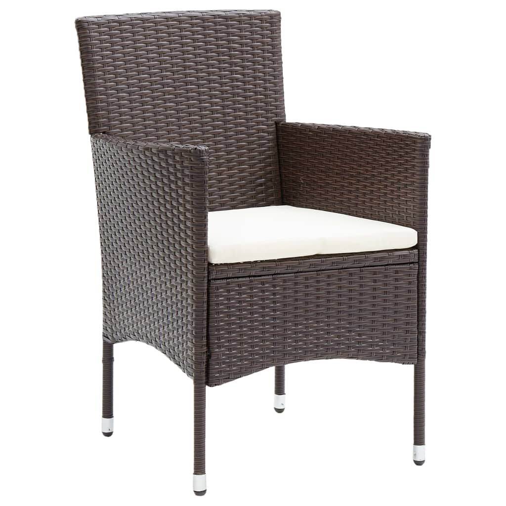 4 db barna kerti polyrattan étkezőszék