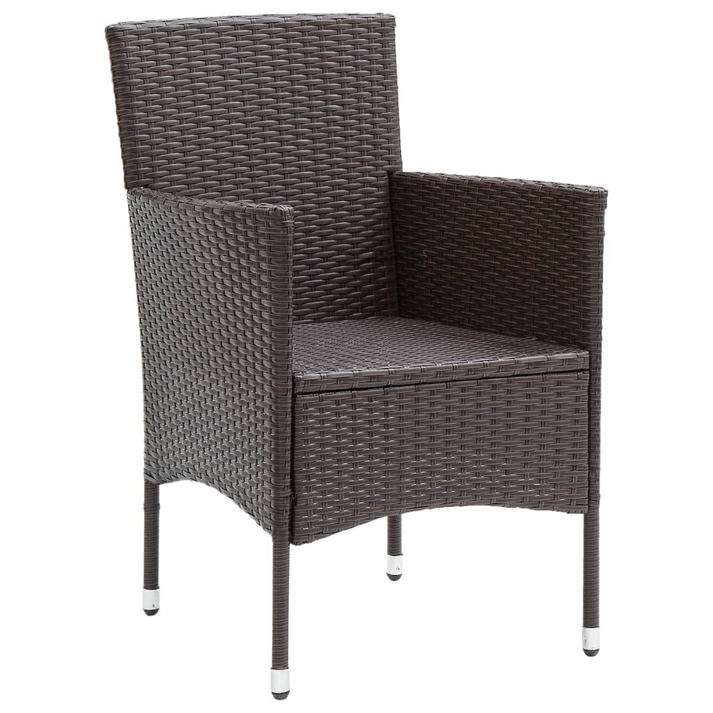 4 db barna kerti polyrattan étkezőszék
