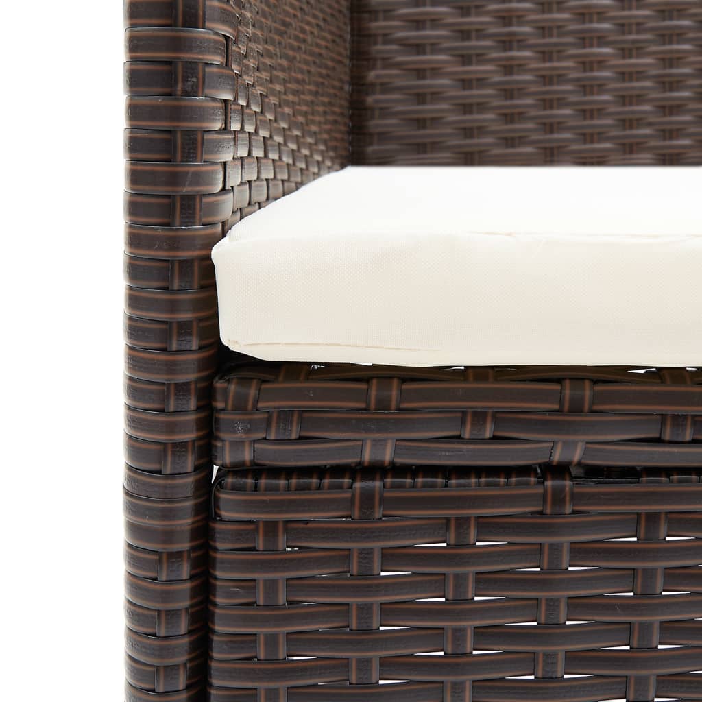 4 db barna kerti polyrattan étkezőszék